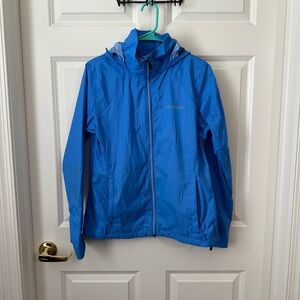 Columbia Switchback III Jacket Women's Size Medium Harbor Blue Hooded Packable M
